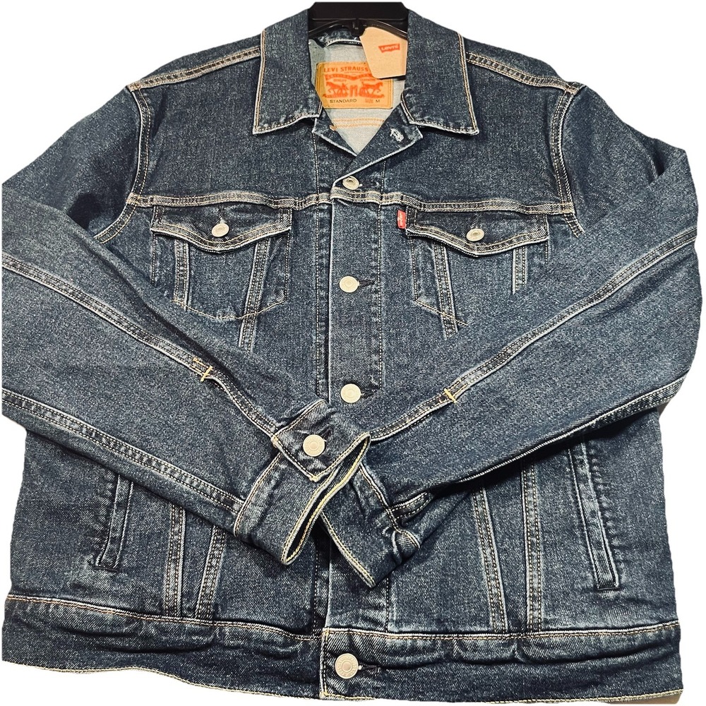 NWT Levi's Men's Trucker Jean Jacket Size M Dark Wash